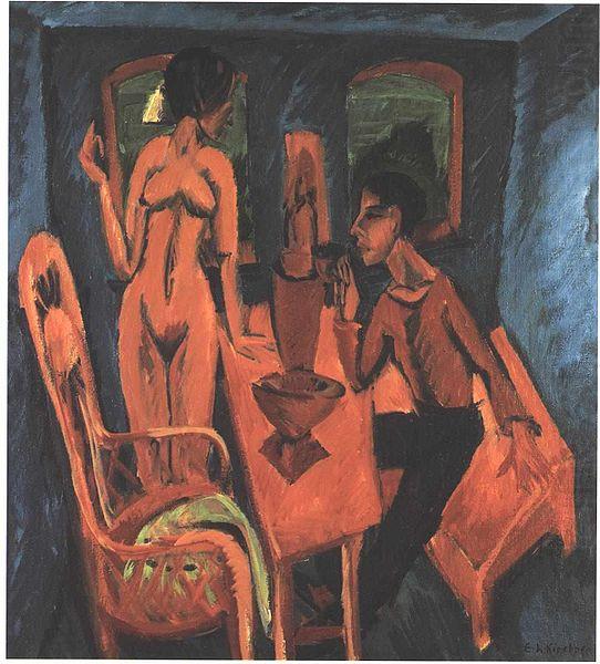 Ernst Ludwig Kirchner Tower room - Selfportrait with Erna china oil painting image